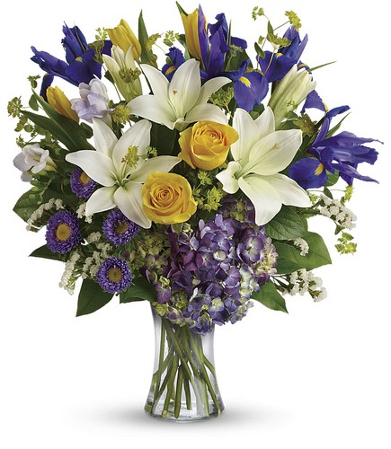 Floral Spring Iris Bouquet from Richardson's Flowers in Medford, NJ